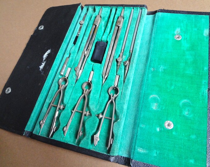 Vintage Post's German Drafting Tool Set Mechanical Drawing Etsy
