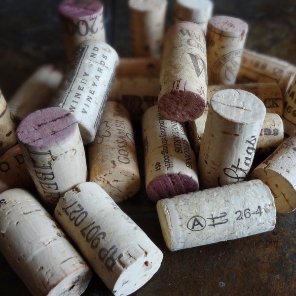 Twenty-Four Wine Corks - real wood