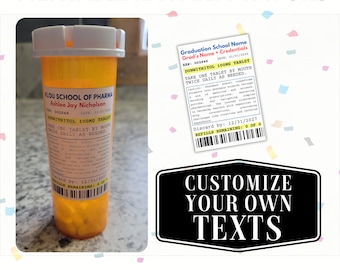 PharmD Graduation Party Favor Idea | Custom Printable Pharmacist Label | Editable Pharmacist Prescription Label | Pharmacy School Gift