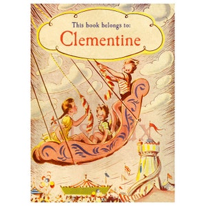 Carnival Bookplates - Personalized Vintage Book Labels - Adorable Children&#39;s Library, Baby Shower Gift, Heritage Book Plates, Ex Libris