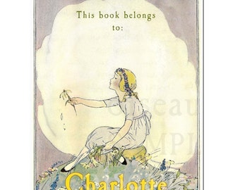 Day Dreamer Bookplates - Personalized Vintage Book Labels- Unique + Beautiful Gift, Mother's Day, Girl's Heritage Library, Ex Libris