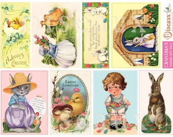 Grandma's EASTER Gift Tags - Printable 1920's DIY - Vintage Spring Loveliness - Instant Download