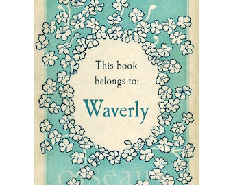 Forget-Me-Nots Bookplates - Personalized Heritage Book Labels - Gorgeous + Unique Vintage Ex Libris