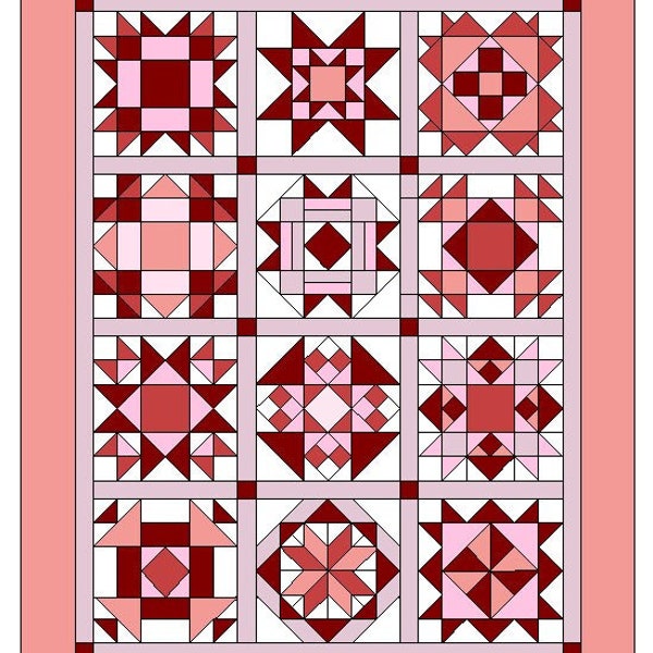 End of May's Days - Sampler Quilt Pattern - **BONUS TEMPLATES!!