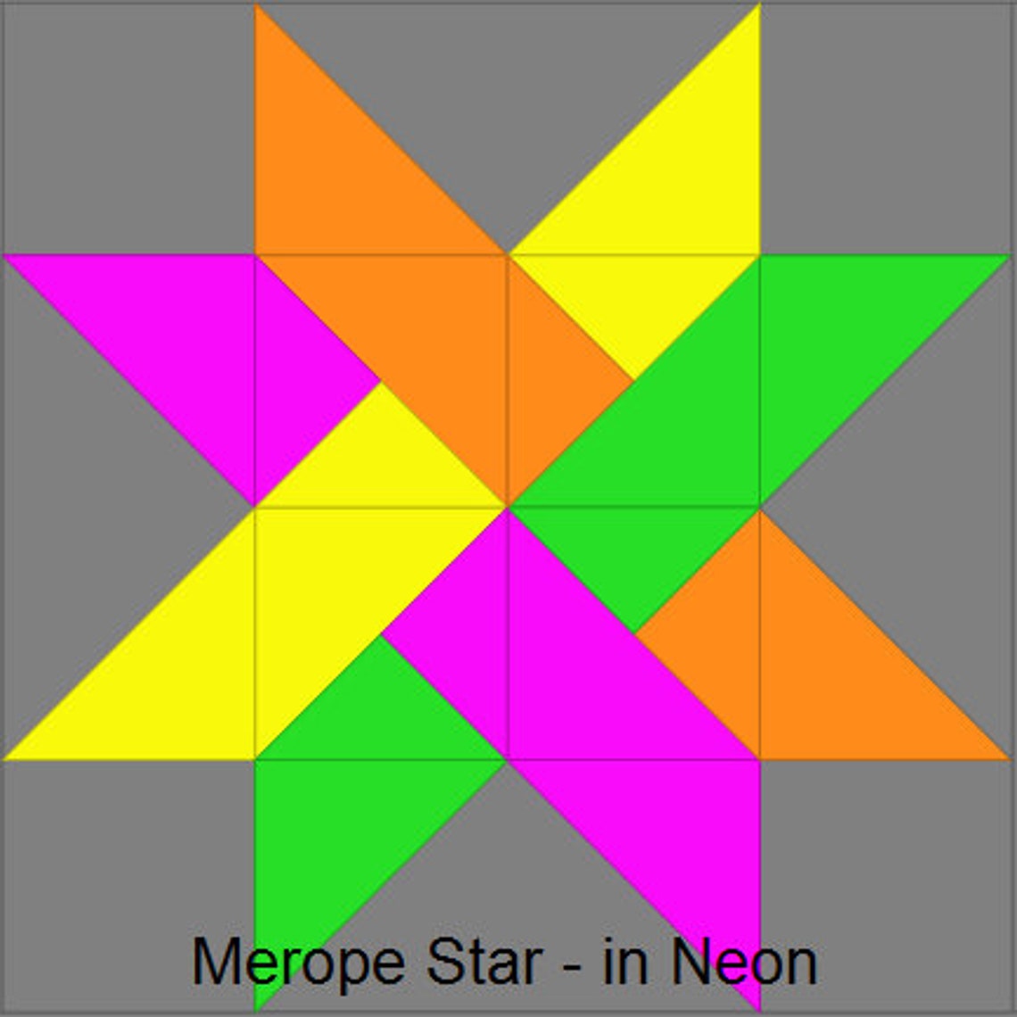 Merope Star Block Pleiades Quilt Pattern Adaption Paper Etsy