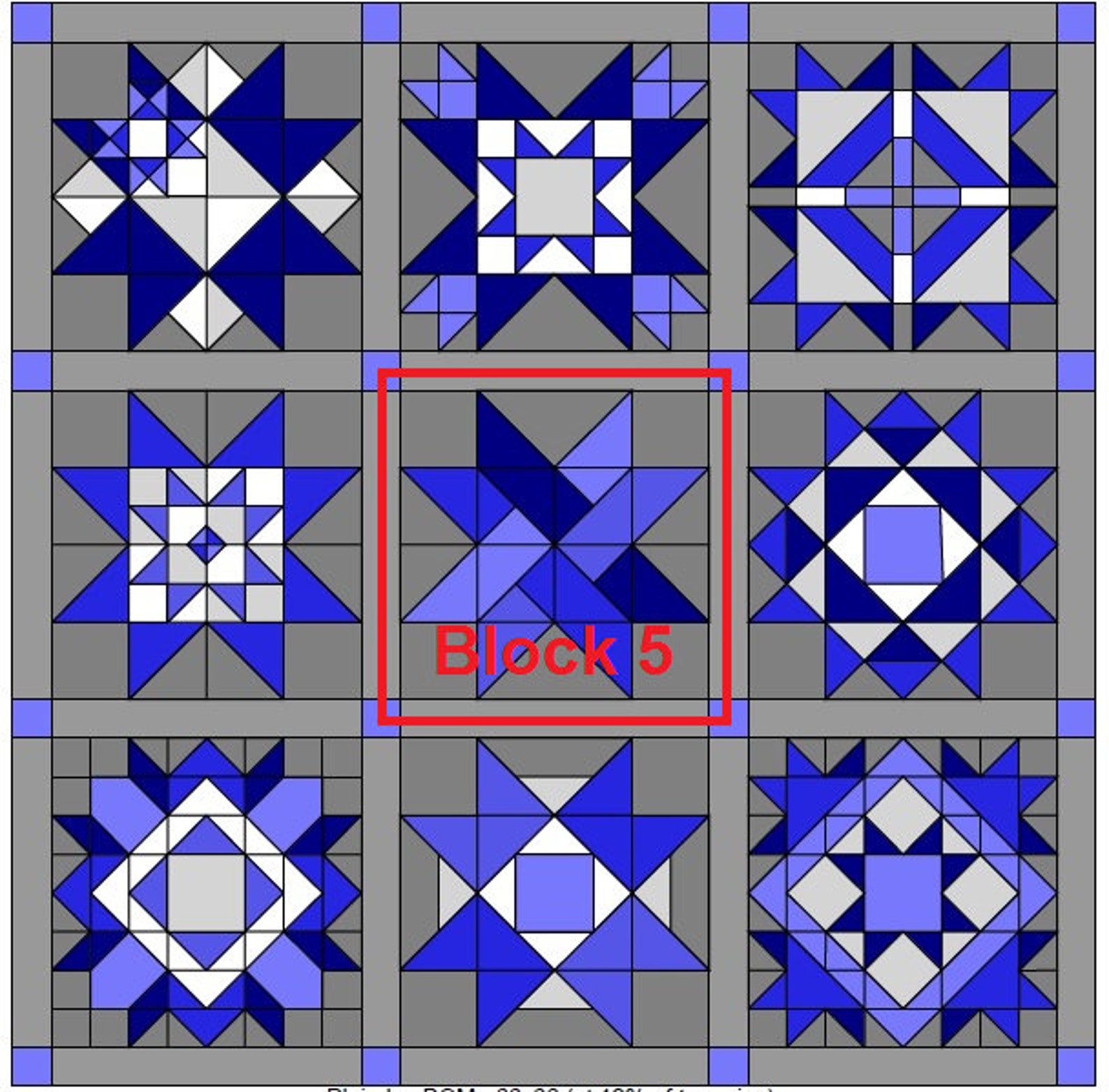 Merope Star Block Pleiades Quilt Pattern Adaption Paper Etsy