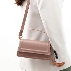 Kleine Ledertasche,verstellbarer Schultergurt, Schulter und Handtasche,Geschenk,Frauentasche.