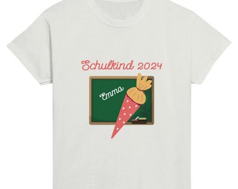 School Enrollment T-Shirt Schoolchild 2024 Personalizable School Cone Gift School Enrollment