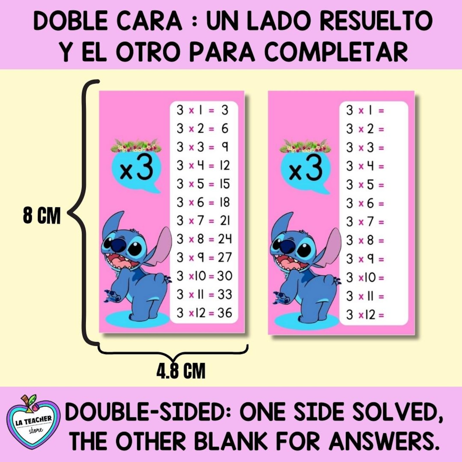 Multiplication Table to Print | Printable PDF | Double-sided ...