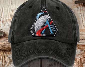 NASA Artemis 2 Mission Logo Embroidery Cap, Space Moon Mission Baseball Hat, Space Enthusiast Gift