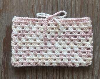 Pink Marble Book Sleeve with Tie Closure