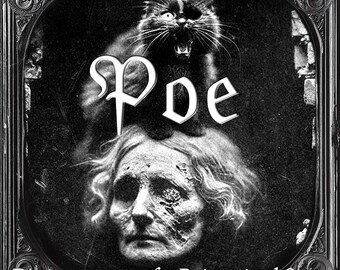 Edgar Allan Poe, imprimable, daguerréotype, art sombre, Gallery Collection, peinture, The Black Cat