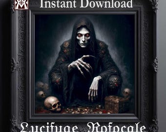 Lucifuge Rofocale Demon imprimable Dark Grand Goetia Grimoire. Démonologie occulte ancienne