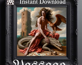 Démon de Vassago imprimable Dark Art Ars Goetia Grimoire. Description du sceau pages pdf invocation de la conjuration. Démonologie Mithologie antique occulte