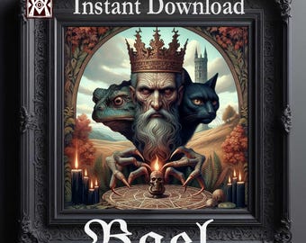 Bael Demon Dark Art imprimable Ars Goetia Grimoire. Description des sceaux pages pdf invocation de la conjuration. Démonologie occulte ancienne