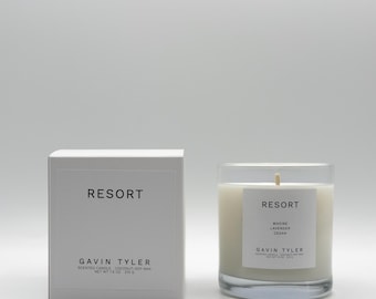 Resort Luxury Coastal Candle – Beach House Home Fragrance – Coconut Soy Candle