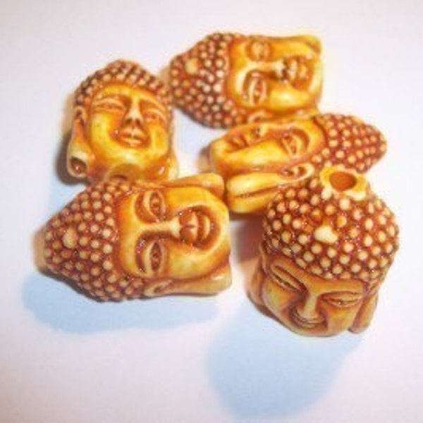 Buddha Head Beads 2PCS