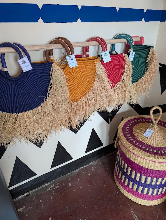 Borsa in rafia, borsa da spiaggia in rafia, borsa di paglia