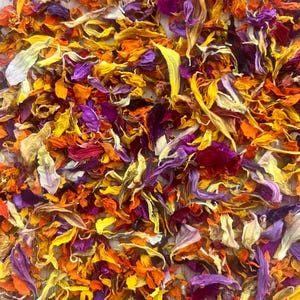 Edible Flower Petal Confetti Sprinkles Autumn Mix