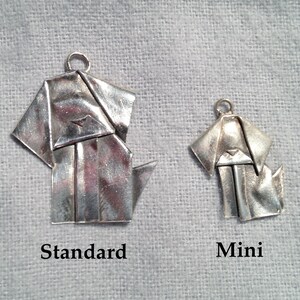 Silver Origami Dog Mini Pendant Hand Folded Fine Silver image 5