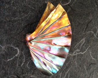 Silver Origami Butterfly Brooch "Minuette", number six in Concerto Series, OOAK