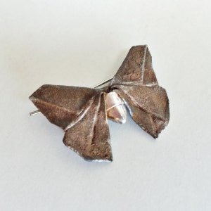 Silver Origami Butterfly Brooch Tranquillo, number eleven in Concerto Series, OOAK image 3