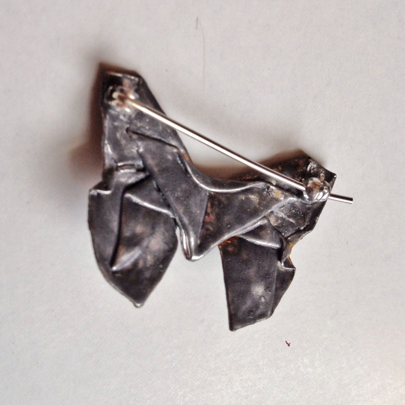 Silver Origami Butterfly Brooch Tranquillo, number eleven in Concerto Series, OOAK image 4