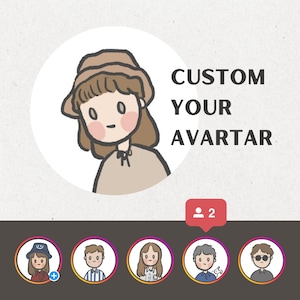 Custom Cartoon Avatar | Personalized Digital Portrait | Unique Custom Avatar for Social Media