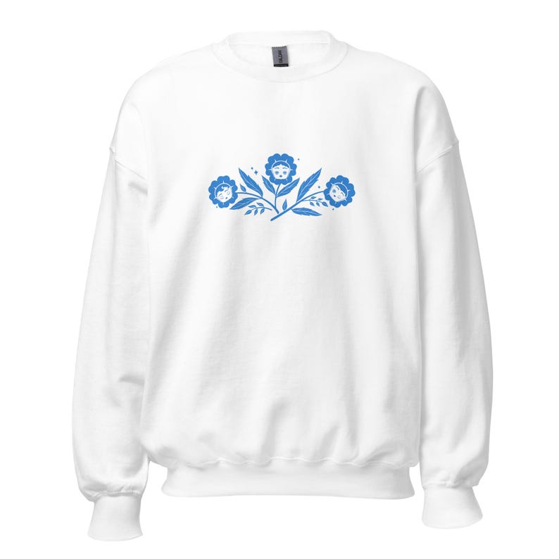 Corningware Cuties | Unisex Sweatshirt | Vintage Collector Anthropomorphic Pyrex Jadeite Flower Face Girl