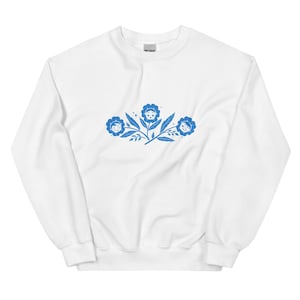 Corningware Cuties | Unisex Sweatshirt | Vintage Collector Anthropomorphic Pyrex Jadeite Flower Face Girl