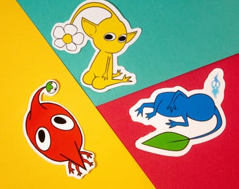 Silly Pikmin Glossy Vinyl Stickers