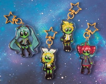 Space Alien Vocaloid Acrylic Keychain