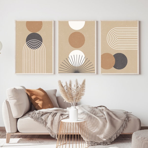 3 Boho Prints for Your Home: Bohemian Style, Modern Wall Art, Chic Decor, Digital Prints, Home Gift // 3 Boho Prints to Decorate your Home