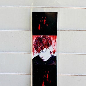Vampire Art Bookmark, Emo Reader Gifts, Reading, Book Lover, Vampire Print Bookworm Gifts, Gifts For Readers, Gothic Unique Bookmarks, Goth