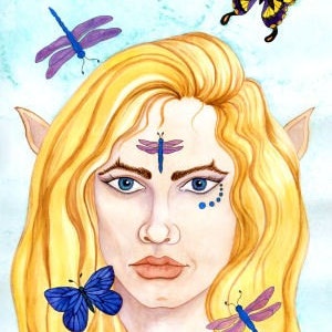 Originele aquarel, Sexy mannelijke Fairy schilderen, Fantasy Artwork, originele kunst, kunst Gay, Gay mannelijke kunst, knappe mannen, Gay Gift