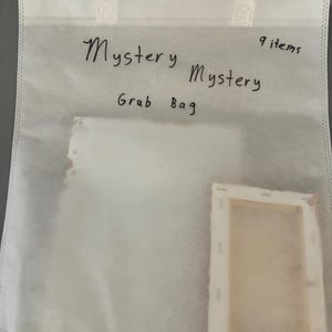 Art Mystery Bag with 10 Mystery Items Assorted Surprise Gift Painted Shells Mini Canvas