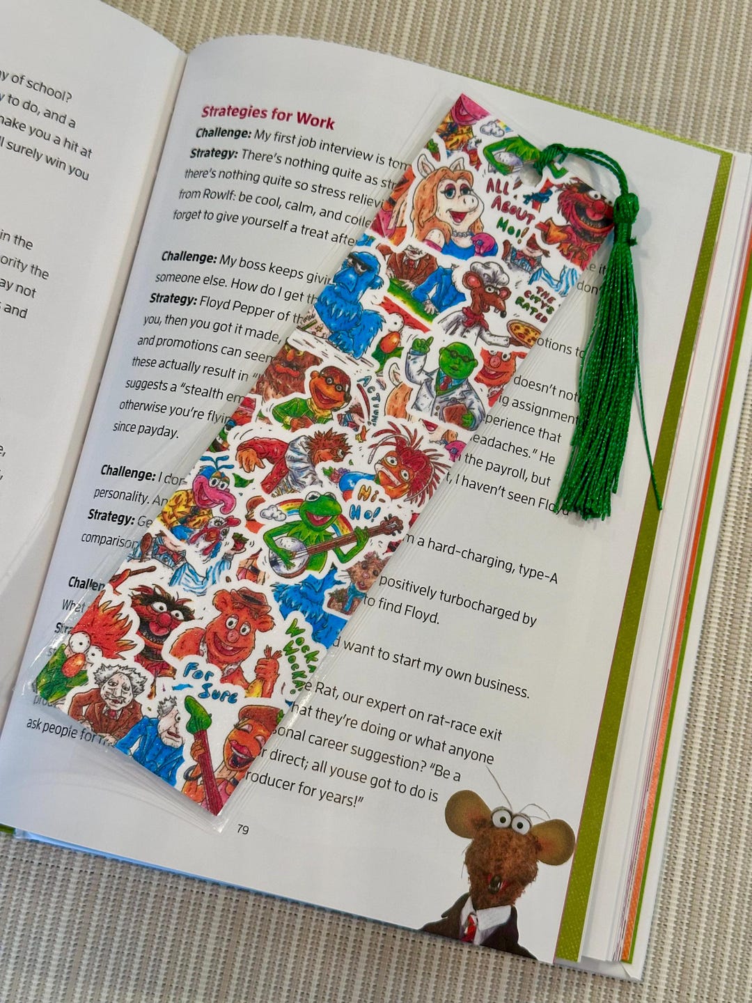 Muppets Laminated Bookmark Featuring Kermit the Frog, Miss Piggy, Gonzo ...