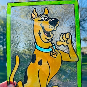 Scooby-Doo - Retro Cartoon - 8 x 10 Acrylic Faux Stained Glass - Window/Wall Art and Decor