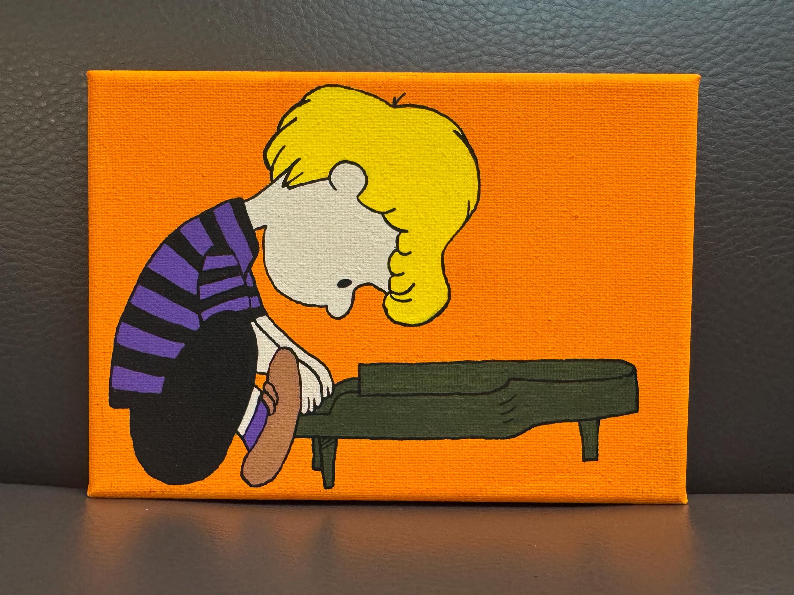 Schroeder Playing Piano - Snoopy/peanuts Comic - Acrylic Painting