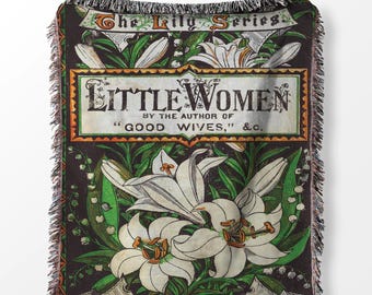 Little Women Woven Blanket: Literary Decor, Book Lover Gift