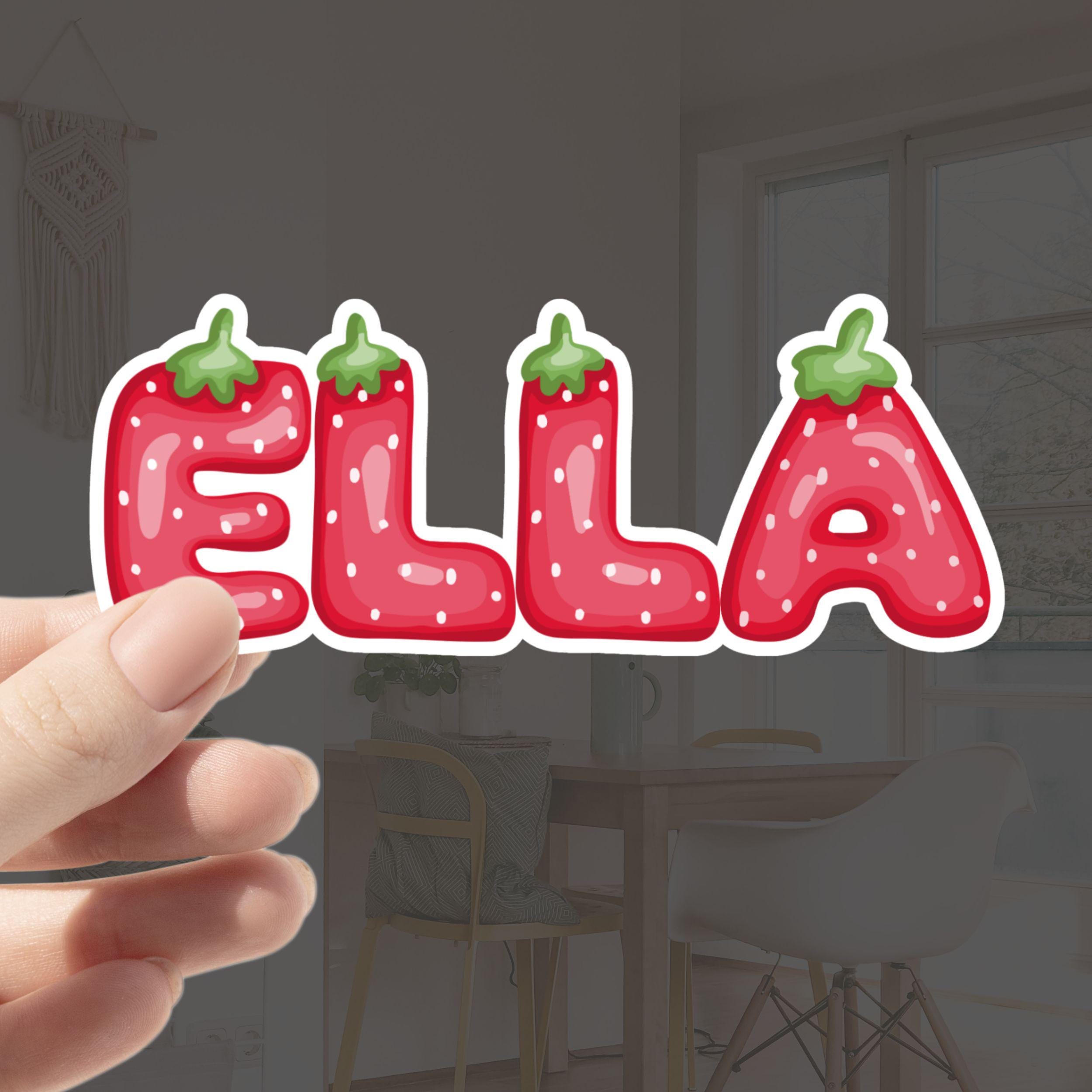 Vinyl Sticker Strawberry Girl Gift Personalized Name Sticker For Kid Strawberry Themed Label For School Supplies Lunchbox Sticker Set Of 10