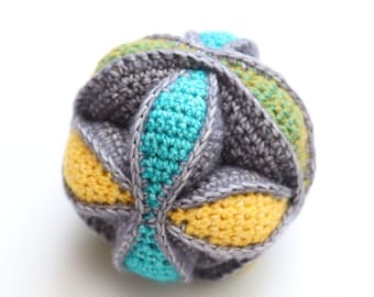 Amish Puzzle Ball Crochet Pattern | Modular Baby Toy PDF | Montessori Soft Ball | Digital Download