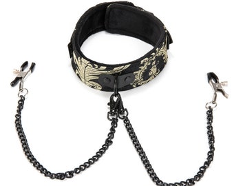 CAPTIVE DESIRE Halsband und Klemmen