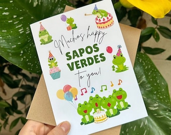 Happy Birthday Card | Spanglish Sapo Verde/ Frog Design