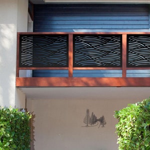 Mid-Century Metal Garden Art Panels, Privacy Screens, Outdoor Privacy Divider, Modern Screen, Garden Fence