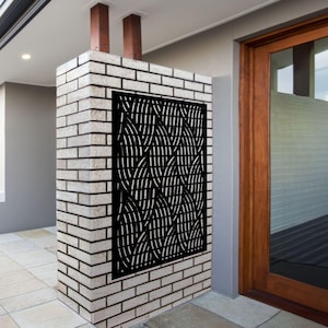 Mid-Century Metal Garden Art Panels, Privacy Screens, Outdoor Privacy Divider, Modern Screen, Garden Fence
