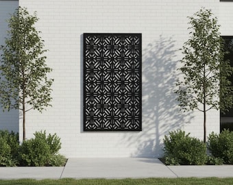 Architectural Abstract Aluminum Screen | Modern Privacy Wall Panel | Outdoor Garden Divider