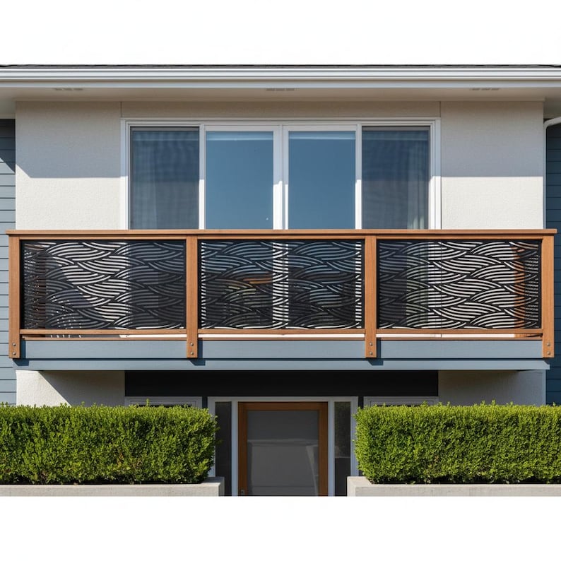 Tabor Screen Railing Insert Modern Aluminum Stair Railing Panel, Decorative Metal Screen Insert - Etsy