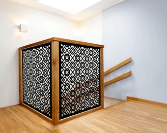 Minimal Clover Privacy Panel, Geometric Shamrock Aluminum Screen, Modern Garden Divider