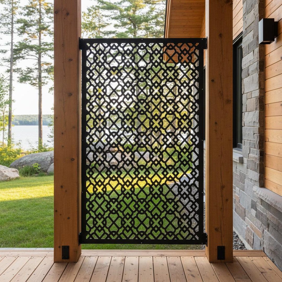 Luxury Clover Leaf Privacy Panel, Designer Aluminum Garden Screen ...
